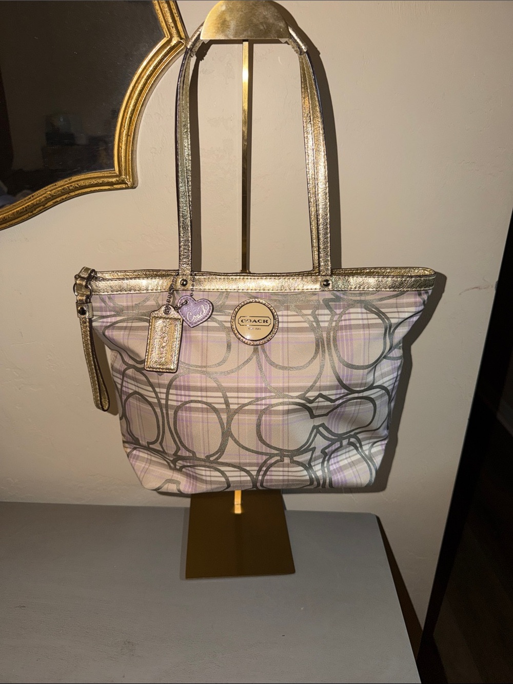 Coach Signature Tartan Plaid Tote with Hang tags!!